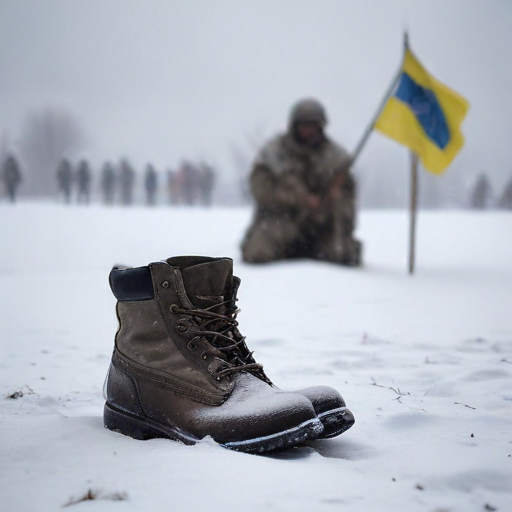 Illustration of Winter Warriors: Ukrainian Soldiers Face Dire Challenges on the Frontlines