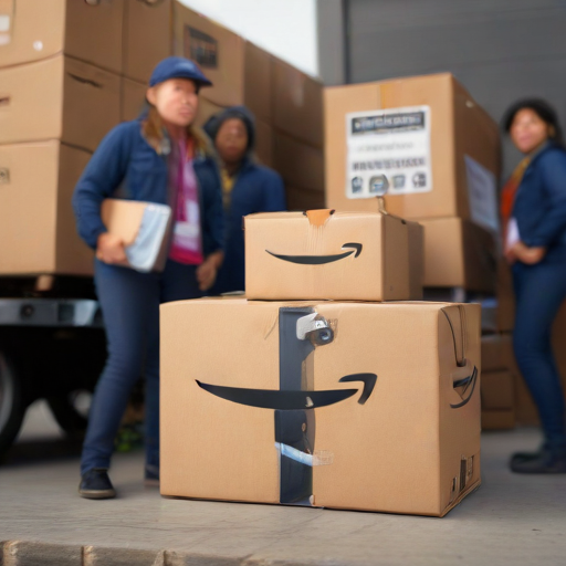 Illustration of Amazon Delivery Strike: A Holiday Showdown for Workers' Rights