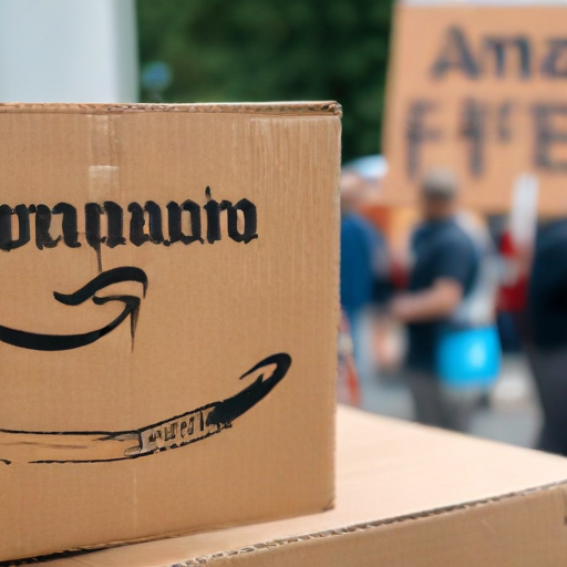 Illustration of Amazon Workers Strike: A Push for Change in Labor Relations