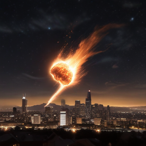 Illustration of Asteroid Alert: Earth Set for a Stunning Fireball Today!