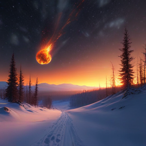 Illustration of Asteroid Alert: Fireball Spotted Over Siberia!