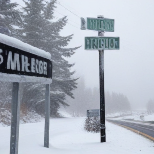 Illustration of Blizzard Warning: Erie County Braces for Heavy Snow and High Winds