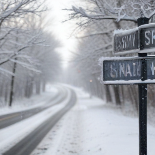 Illustration of Bracing for a Snowstorm: Erie and Crawford Counties Prepare for Major Lake-Effect Snowfall!