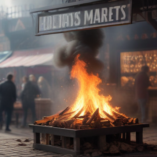 Illustration of Bryant Park Holiday Market Fire: Panic Erupts Before Opening