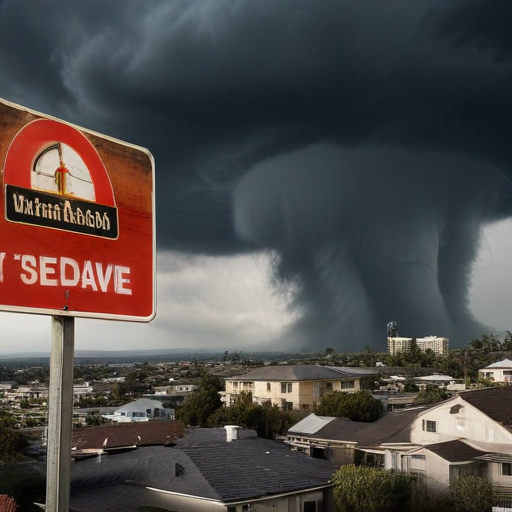 Illustration of California's Weekend Storm: Tornado Warning and High Winds Cause Chaos