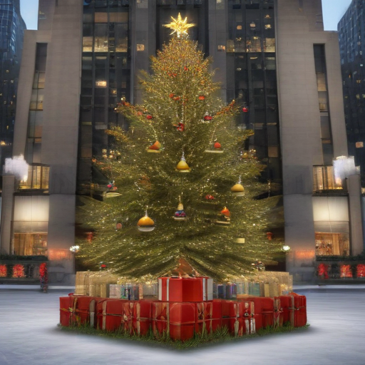 Illustration of Christmas Cheer or Fan Friction? Highlights from the Rockefeller Center Tree Lighting