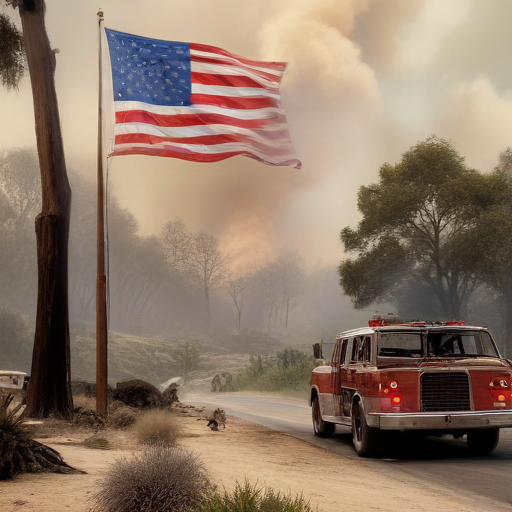 Illustration of Franklin Fire in Malibu: A Community in Crisis and Call for Resilience