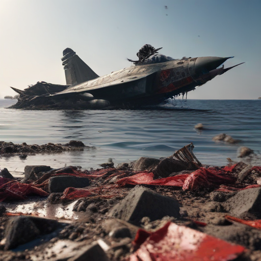 Illustration of Friendly Fire Fallout: Two Navy Pilots Eject from Shot Down F/A-18 in Red Sea Chaos