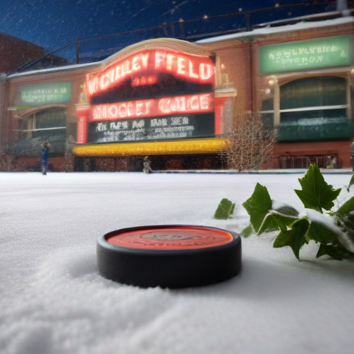 Illustration of Historic NHL Winter Classic: A New Year's Eve Spectacle at Wrigley Field!