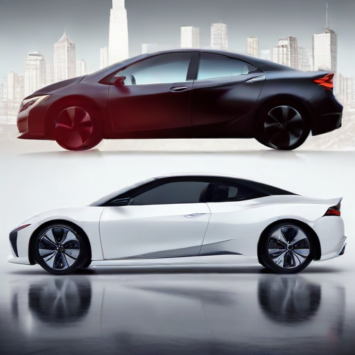 Illustration of Honda and Nissan Explore Game-Changing Merger to Battle EV Rivals