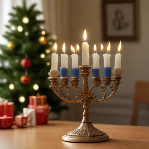 Illustration of Illuminating Connections: Hanukkah and Christmas Unite in 2024!