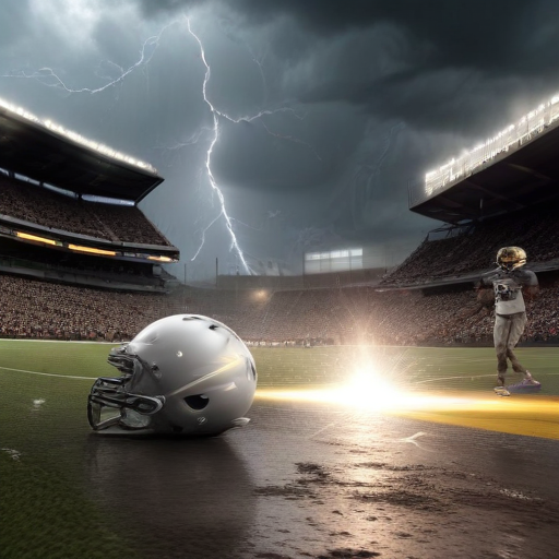 Illustration of Lightning Strikes Birmingham Bowl: Vanderbilt Leads Georgia Tech Amid Weather Drama