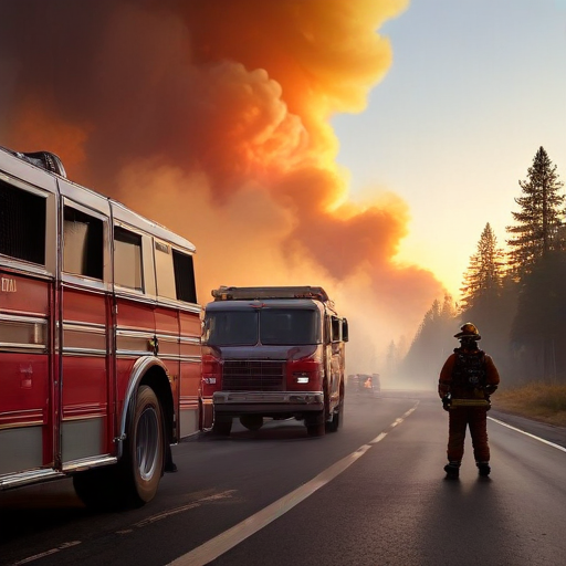 Illustration of Malibu Blaze: Evacuations and Emergency Efforts Amid Rising Flames