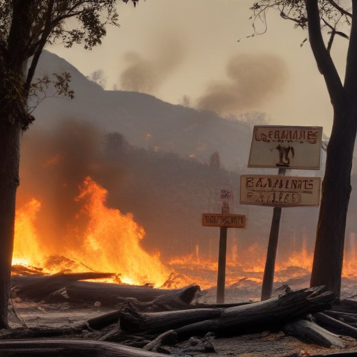 Illustration of Malibu Inferno: Evacuations and Community Resilience Amidst Franklin Fire