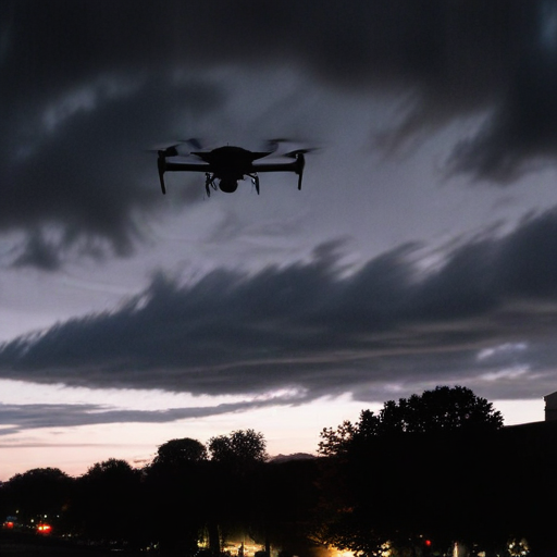 Illustration of Mysterious Night Drones Spark Fear and Confusion in New Jersey