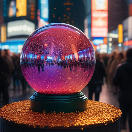 Illustration of New Year, New Beginnings: Countdown to Times Square's Spectacular Ball Drop!