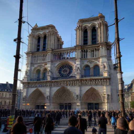 Illustration of Notre-Dame Reopened: A Symbol of Resilience and Unity