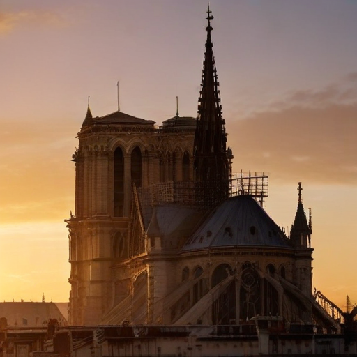 Illustration of Notre Dame Rises: A Phoenix of Hope and Heritage