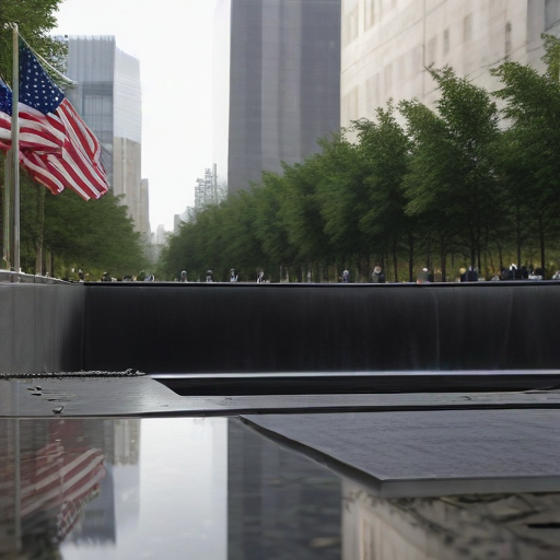Illustration of Political Showdown at 9/11 Memorial: Secret Service Under Fire