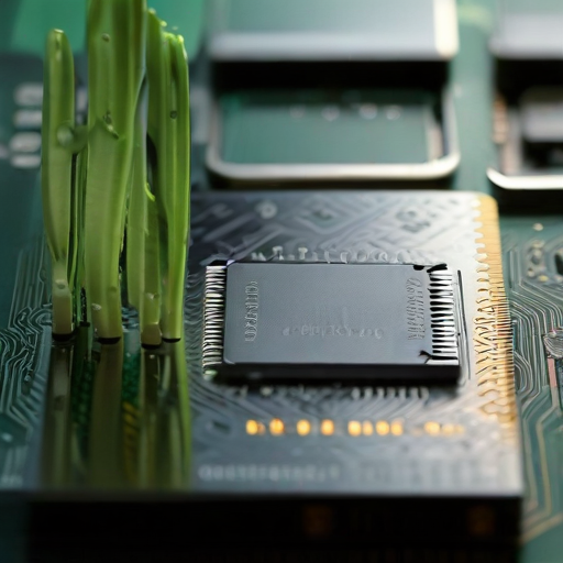 Illustration of Quantum Leap: Google's Willow Chip Sparks Stock Surge and Sustainability Drive