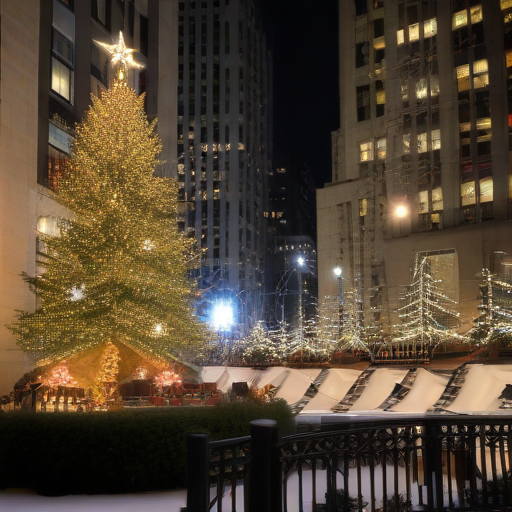 Illustration of Rockefeller Center Kicks Off Holiday Cheer Amidst Safety Measures