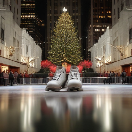 Illustration of Rockefeller Center Shines Bright: Holiday Spirit Unbroken