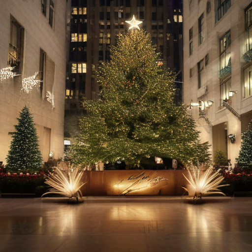 Illustration of Rockefeller Center Tree Light-Up: A Holiday Tradition Shines Through Challenges