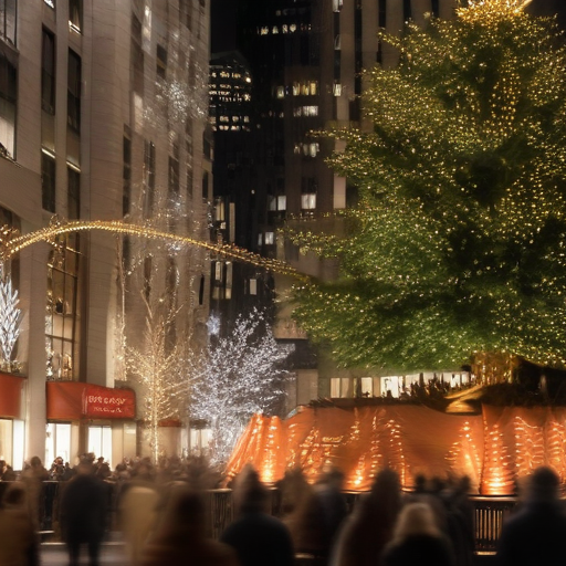 Illustration of Rockefeller Center Tree Lighting: A Festive Resilience Amidst Challenges