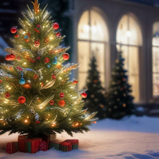 Illustration of Rockefeller Center's Iconic Tree Lighting Ignites Holiday Spirit Amidst Adversity