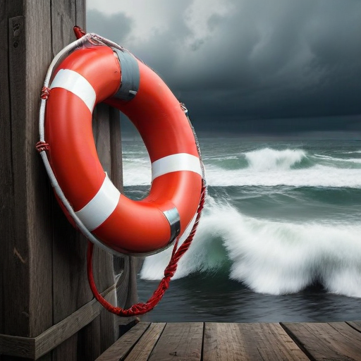 Illustration of Santa Cruz Wharf Collapse: High Surf Forces Rescues and Closures