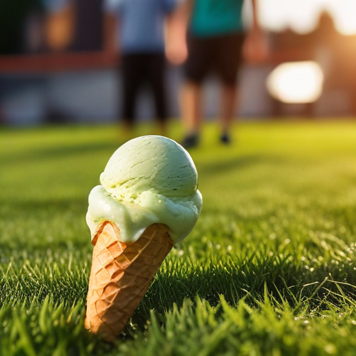 Illustration of Savoring Summer: The Sweet Connection Between Ice Cream and Football
