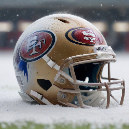 Illustration of Snowy Showdown: 49ers vs. Bills in Battle of Grit and Weather