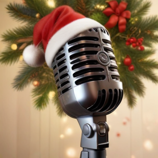 Illustration of Star-Studded Christmas Karaoke: A Holiday Surprise Awaits!