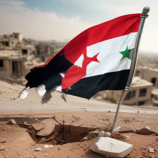 Illustration of Syria's Unexpected Turn: Assad's Regime in Freefall