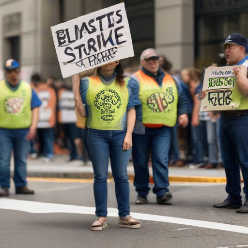 Illustration of Teamsters Strike Big: Amazon Faces Largest Protest Yet!