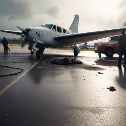 Illustration of Tragedy at Hawaii Airport: Cessna Crash Claims Lives of Two Pilots