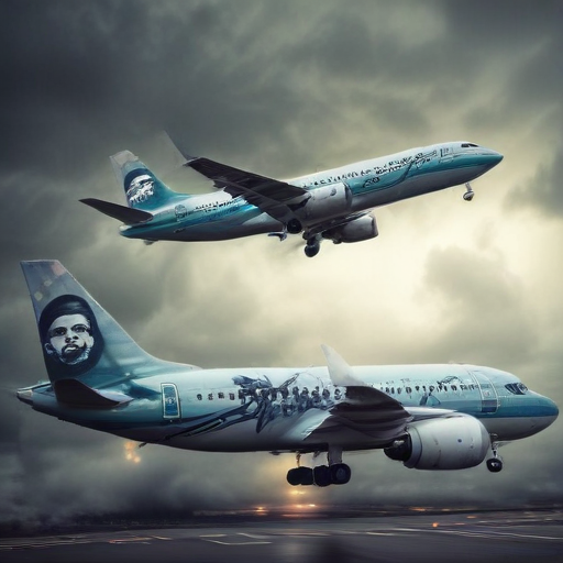 Illustration of Turbulence Terror: Alaska Airlines Flight Encounters In-Flight Emergency