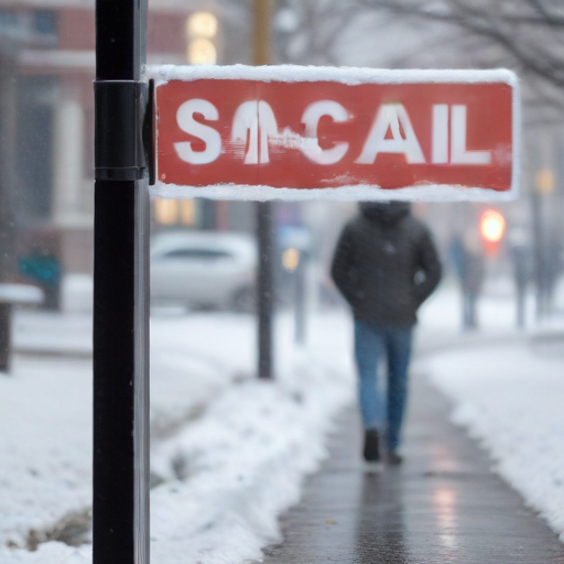 Illustration of Winter Weather Alert: Snow Squalls Loom Over Chicago!