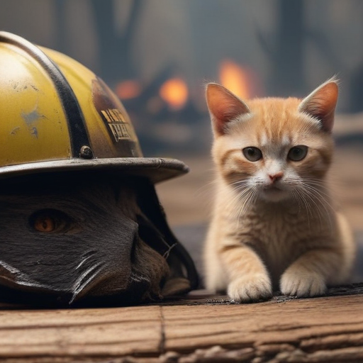 Illustration of Bravery Amidst the Flames: Actress Rescues Cat from Wildfires