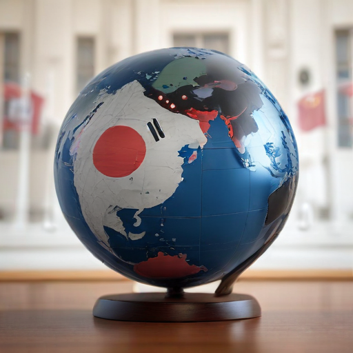 Illustration of China's Growing Influence Amid South Korea's Political Chaos