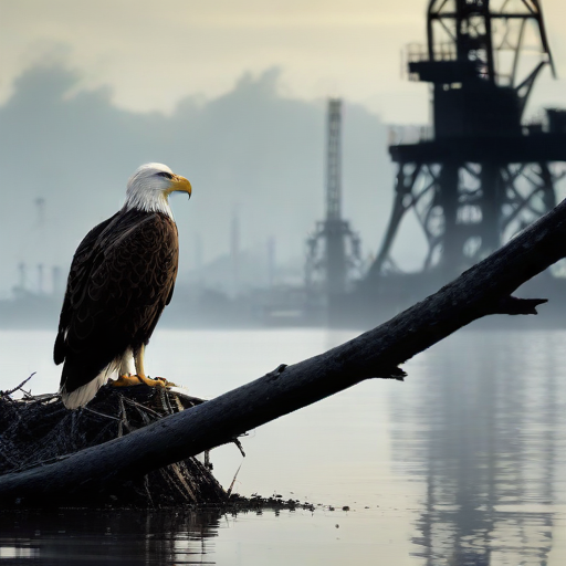 Illustration of Eagles in Peril: The Hidden Impact of Oil and Gas Wastewater on Pennsylvania's Ecosystem