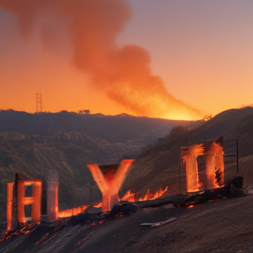 Illustration of Hollywood Faces Heartbreak as Wildfires Devastate Iconic Homes