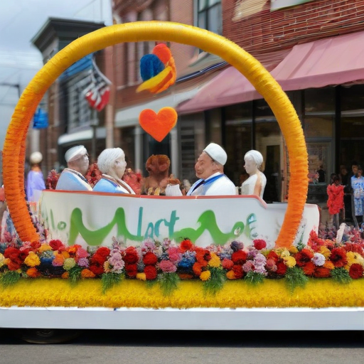 Illustration of Kaiser Permanente's Award-Winning Float: A Celebration of Health and Community