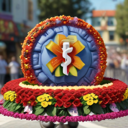 Illustration of Kaiser Permanente's Stunning Float Shines at 2025 Rose Parade!