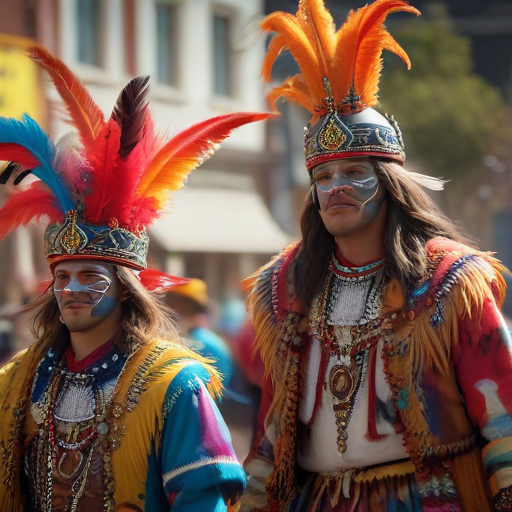 Illustration of Mummers Parade Kicks Off New Year with Colorful Traditions in Philadelphia