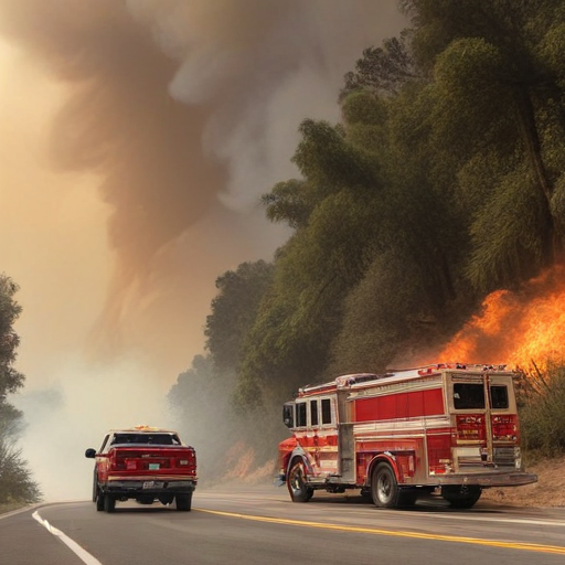 Illustration of Pacific Palisades Wildfire: Urgent Evacuations and Rising Danger