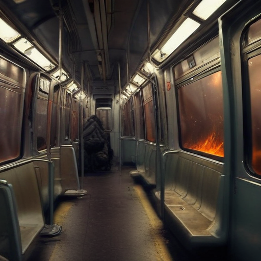 Illustration of Subway Tragedy: Woman Set Ablaze While Asleep, Community in Shock