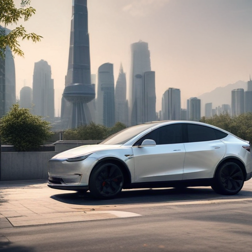 Illustration of Tesla's New Model Y: Can It Dominate China's EV Market Again?