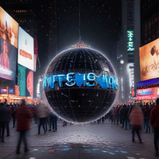 Illustration of Times Square Readies for a Spectacular New Year's Eve Bash!