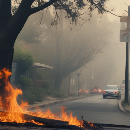 Illustration of "Altadena Fire: Devastation Strikes a Thriving Black Community"